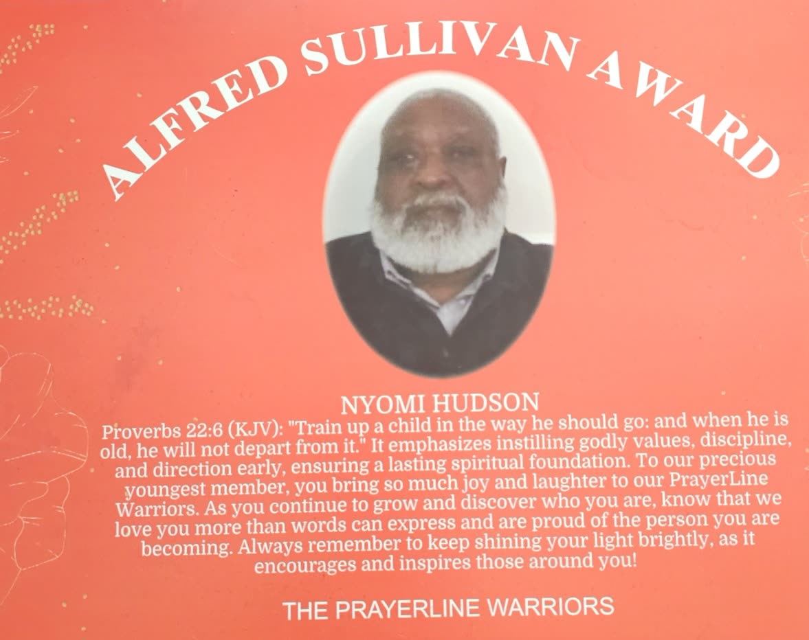 The Alfred Sullivan Award presented to Nyomi Hudson