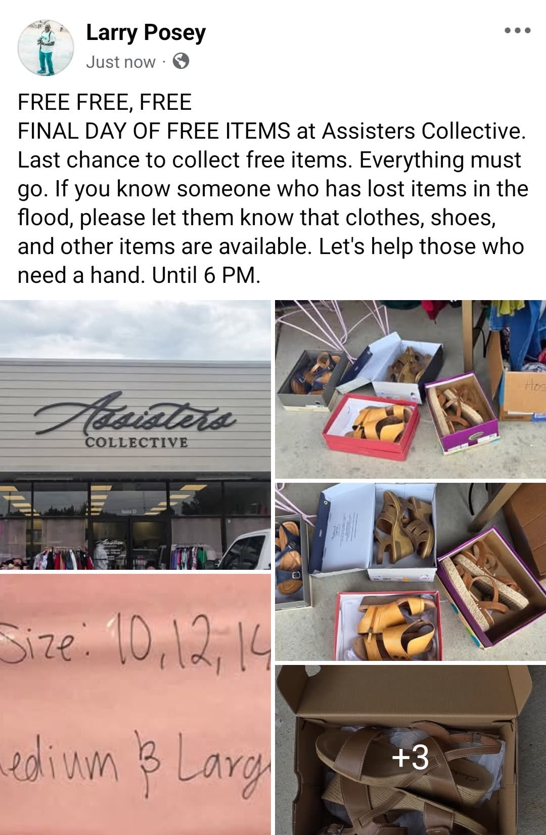 Free items giveaway at Assisters Collective