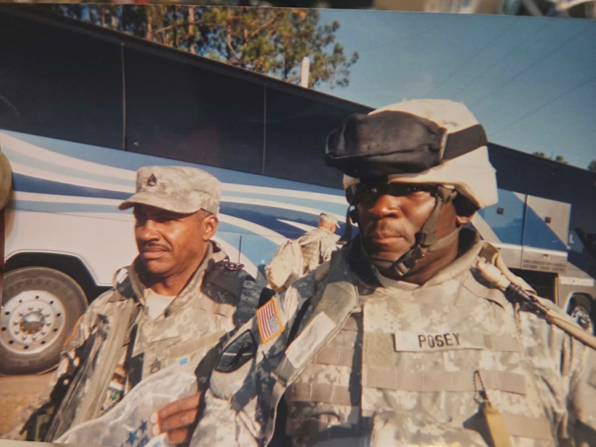 Larry Posey during his military deployment