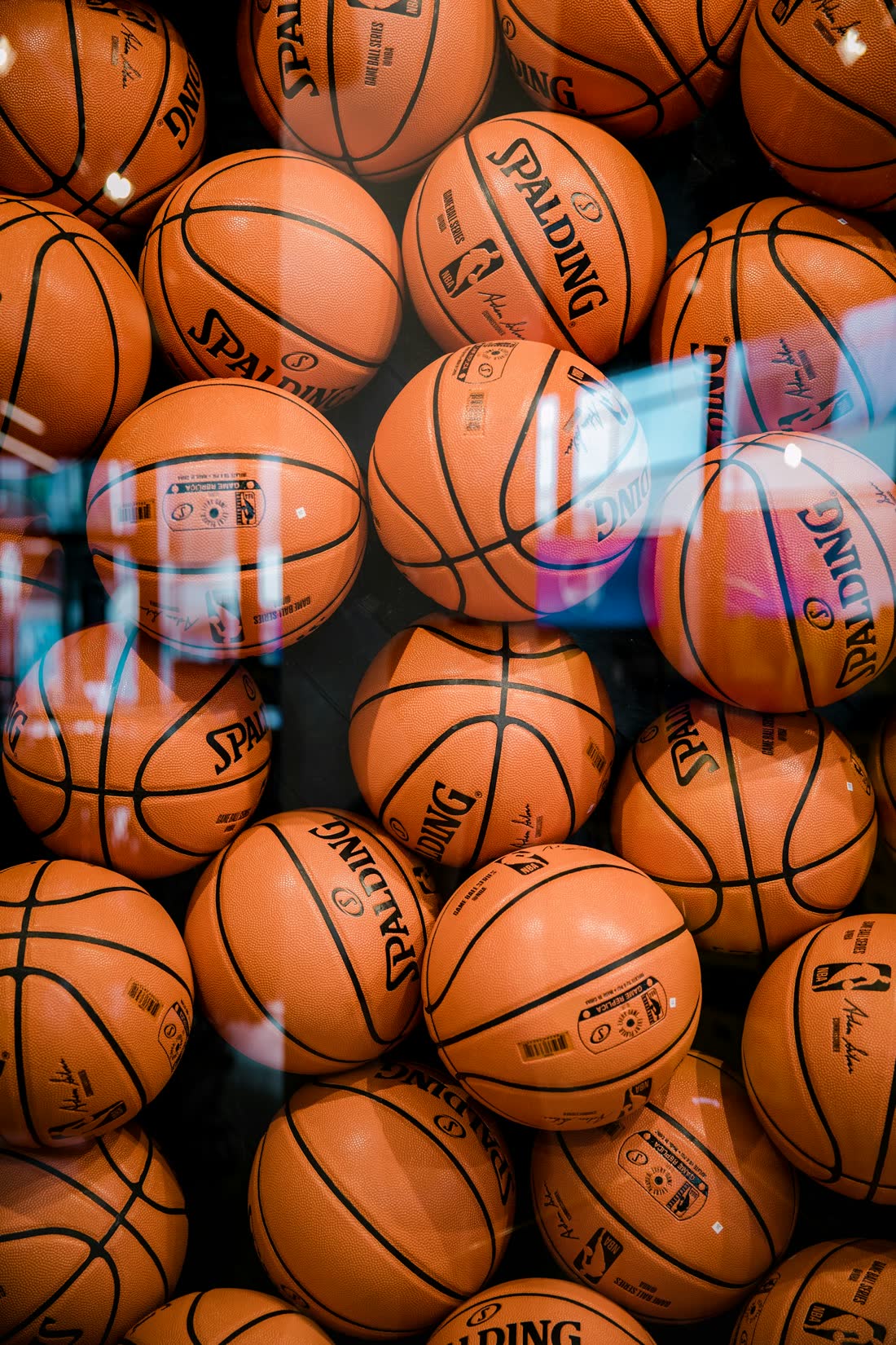 Basketballs ready for the game